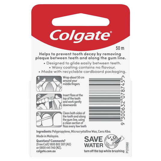 Colgate Total Waxed Dental Floss 50m