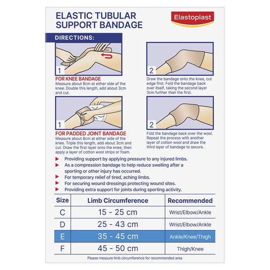 Elastoplast Elastic Tubular Support Bandage Size E Medium 35-45cm