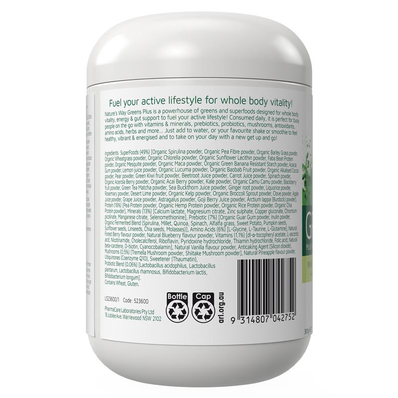 Load image into Gallery viewer, Nature's Way Greens Plus 300g Powder
