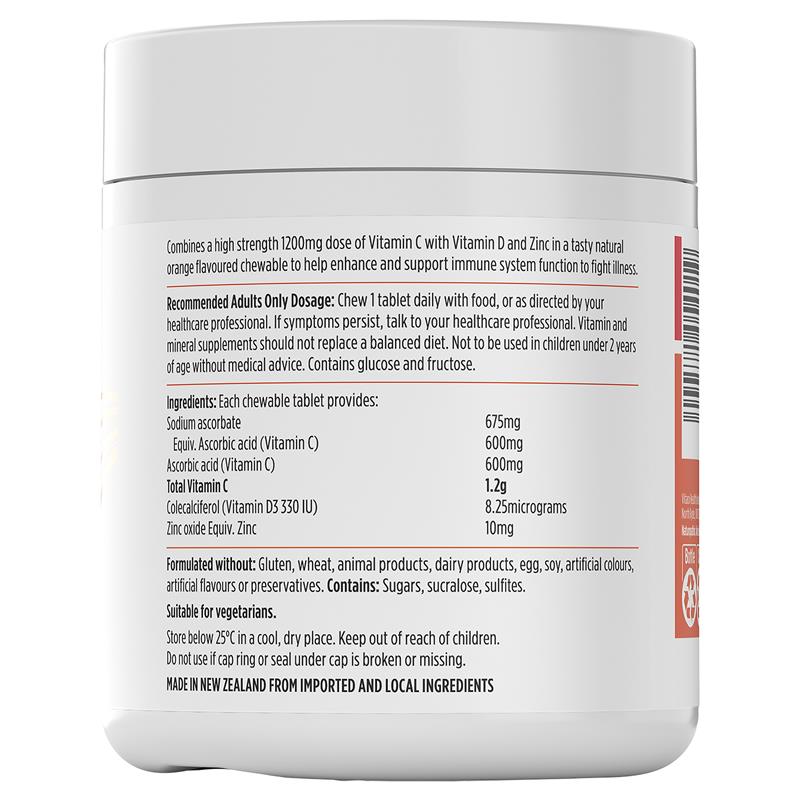 Load image into Gallery viewer, Nutra-Life Vit C+D+Zinc Chew 120 Tablets
