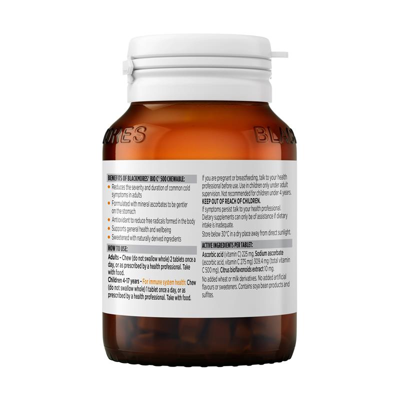 Load image into Gallery viewer, Blackmores Bio C 500mg 50 Chewable Tablets
