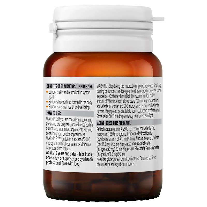 Load image into Gallery viewer, Blackmores Immune Zinc 60 Tablets
