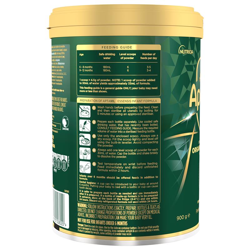 Load image into Gallery viewer, Aptamil Essensis Organic A2 Protein Milk 2 Premium Follow-On Formula From 6-12 Months 900g
