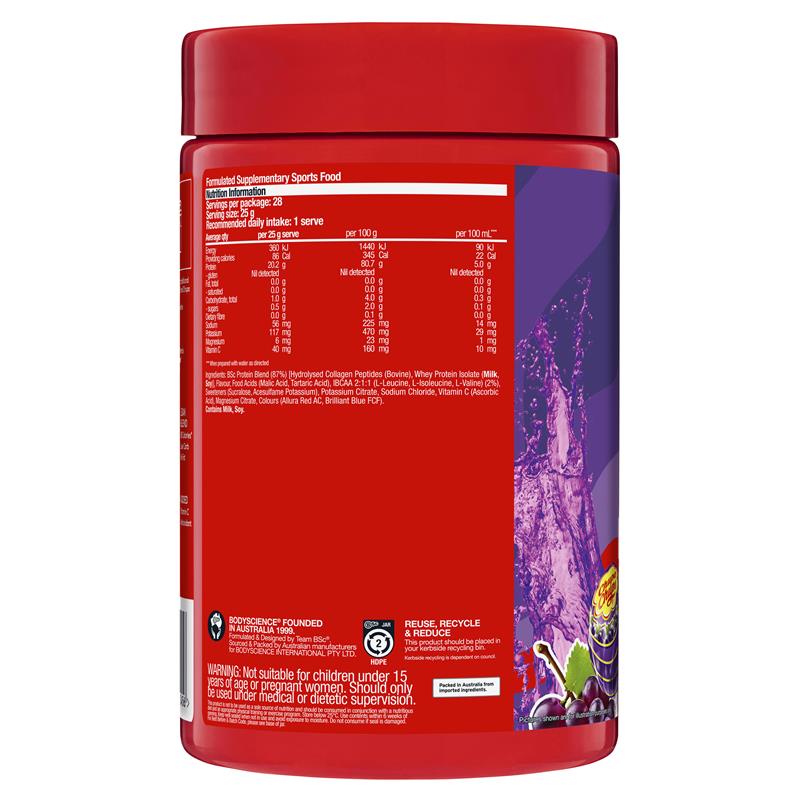 Load image into Gallery viewer, BSc x Chupa Chups Protein Water Grape 700g
