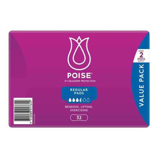 Poise Pad Regular Bulk  32 Pack