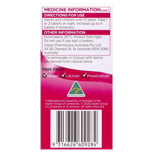 Coloxyl With Senna Tablets 200