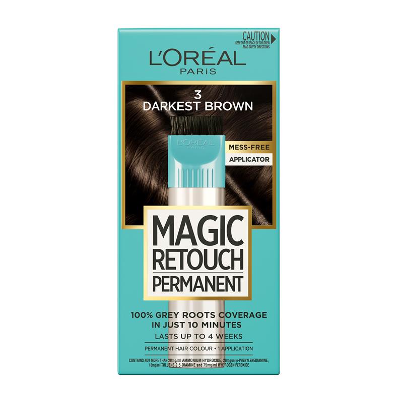 Load image into Gallery viewer, L'Oreal Paris Magic Retouch Permanent 3 Darkest Brown
