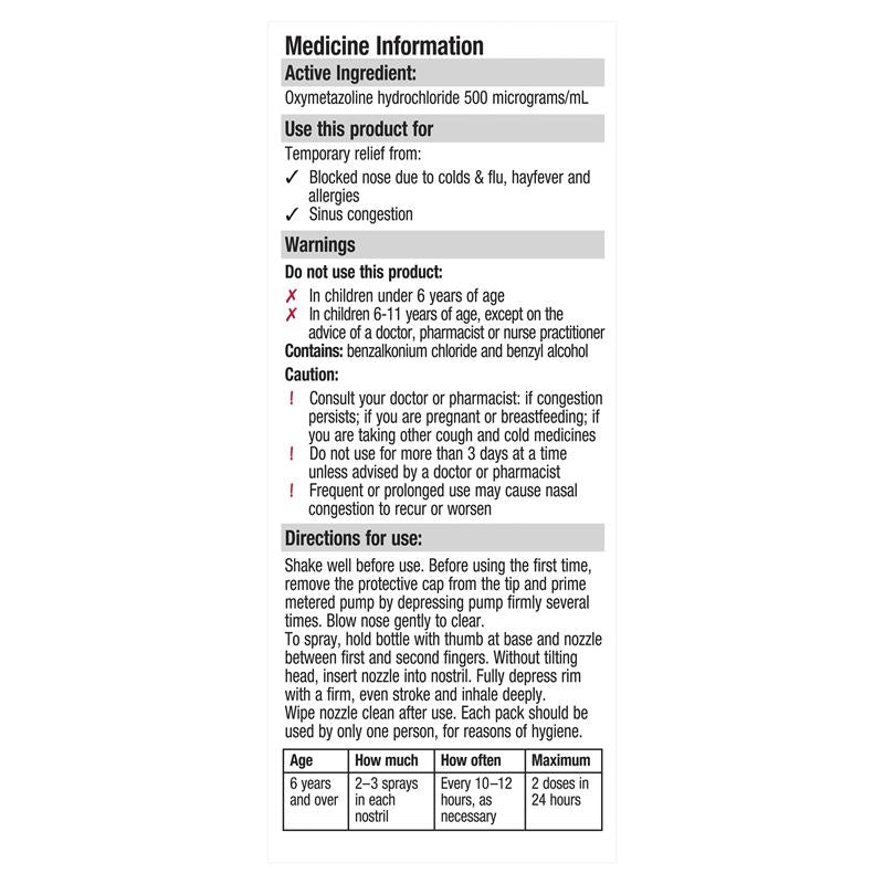 Load image into Gallery viewer, Drixine 12 Hour Relief No Drip Original Nasal Spray 15ml
