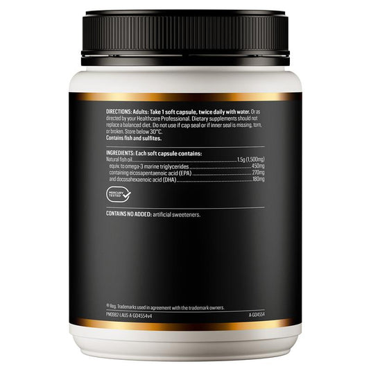 GO Healthy Fish Oil 1500mg Odourless 420 Capsules