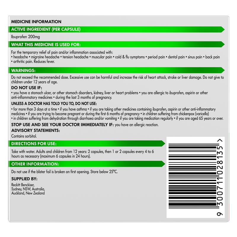 Load image into Gallery viewer, Nurofen Zavance 80 Mini Liquid Capsules Exclusive Size
