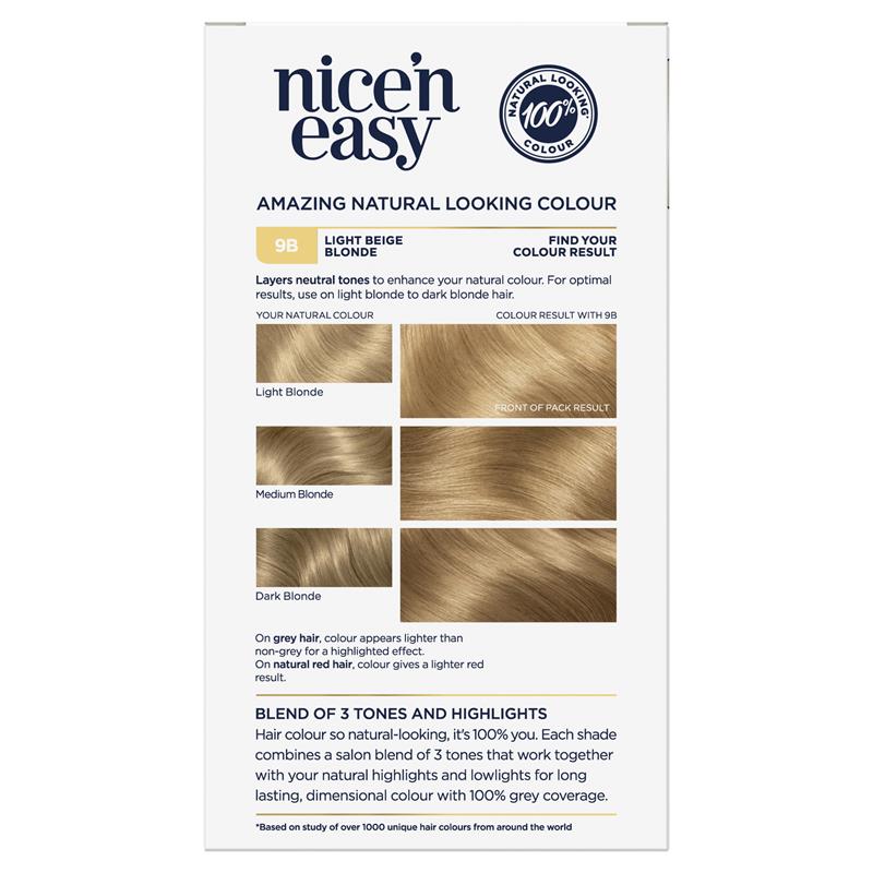 Load image into Gallery viewer, Clairol Nice N Easy 9B Light Beige Blonde Permanent Hair Colour
