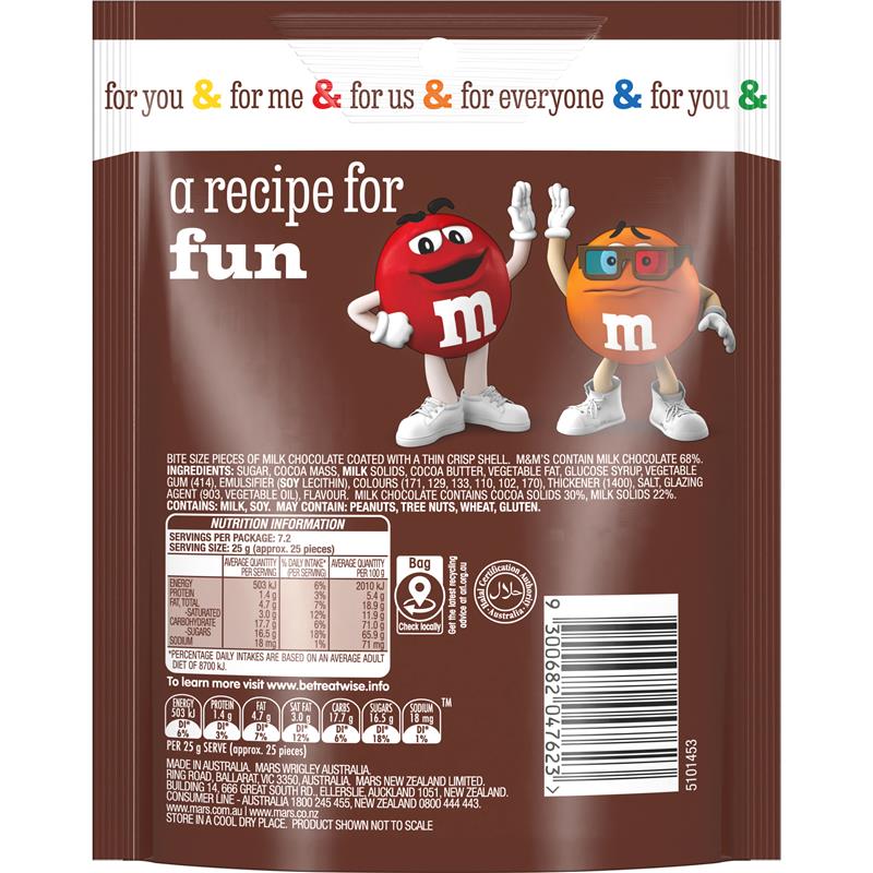 Load image into Gallery viewer, Mars M&amp;Ms Milk Chocolate 180g
