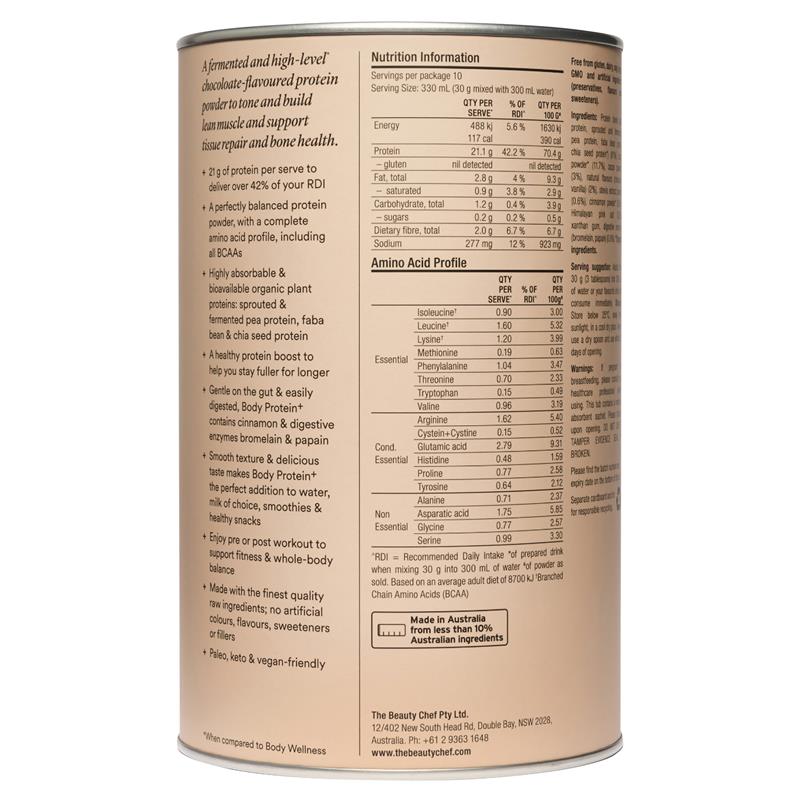 Load image into Gallery viewer, The Beauty Chef Body Protein+ Chocolate High-Level Protein Powder 300g
