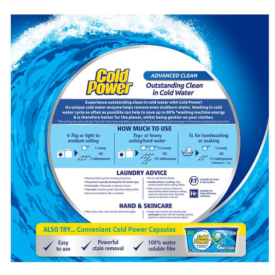 Cold Power Advanced Clean Laundry Powder 1kg