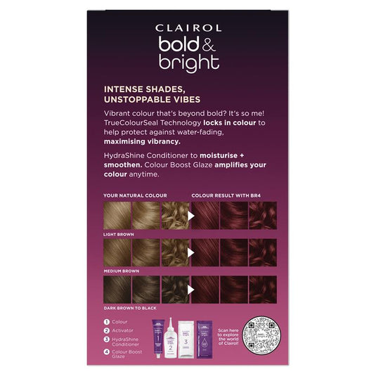 Clairol Bold & Bright Permanent Hair Colour BR4 Fruits of Forest