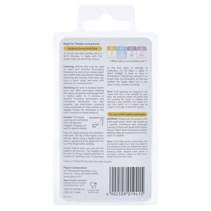Load image into Gallery viewer, Pigeon Flexible Peristaltic Nipple M 2 Pack
