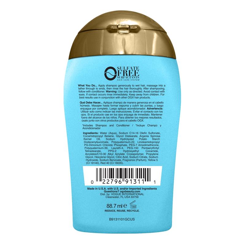 Load image into Gallery viewer, Ogx Renewing + Repairing &amp; Shine Argan Oil Of Morocco Shampoo For Dry &amp; Damaged Hair 88.7mL
