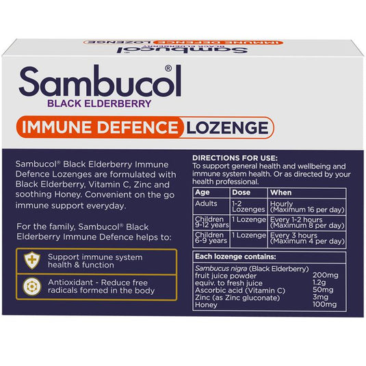 Sambucol Immune Defence- 20 throat lozenges