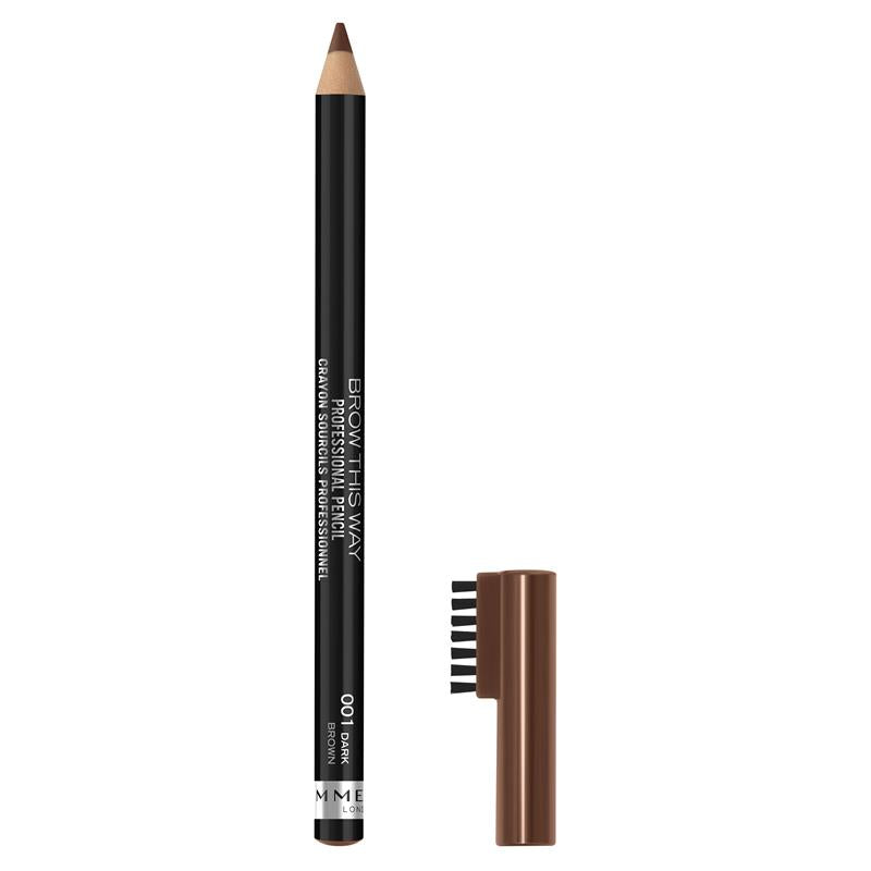 Load image into Gallery viewer, Rimmel Brow This Way Professional Pencil 001 Dark Brown
