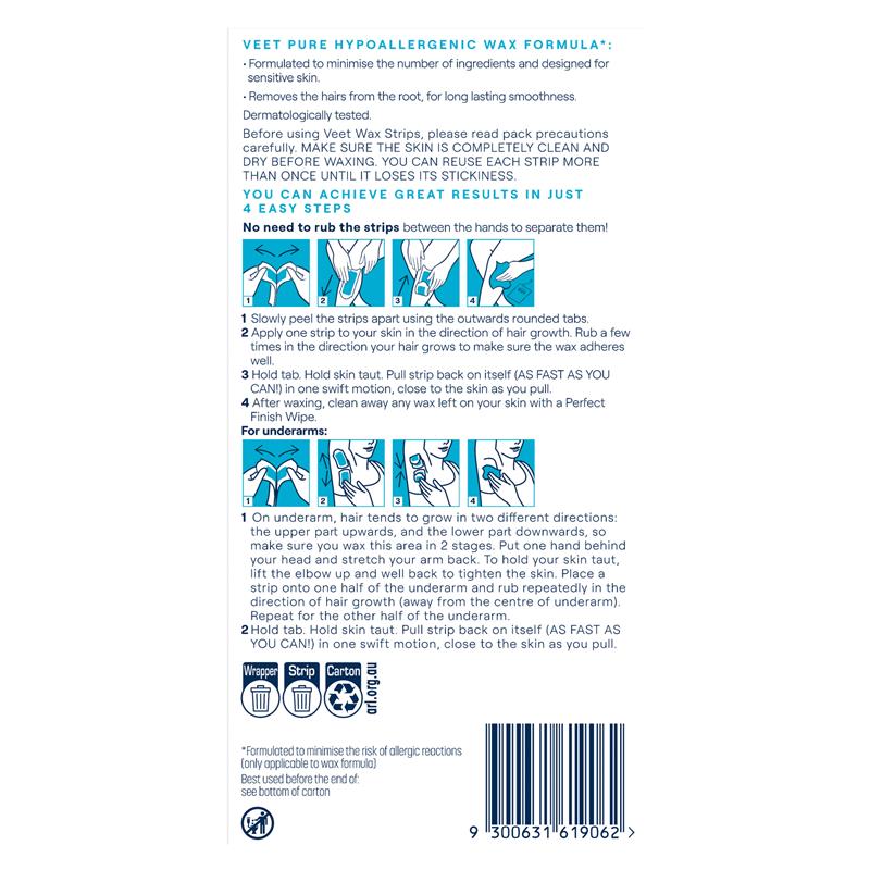 Load image into Gallery viewer, Veet Pure Cold Wax Strips Leg 20 Pack
