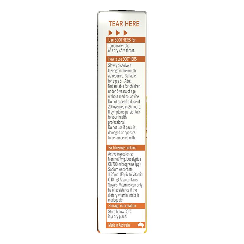 Load image into Gallery viewer, Soothers Honey/Lemon Lozenges 10

