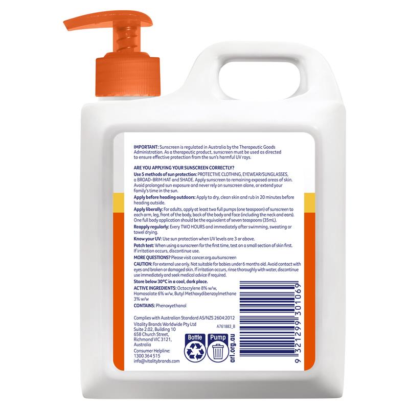 Load image into Gallery viewer, Cancer Council SPF 50+ Everyday Value 1 Litre
