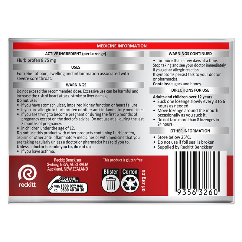Load image into Gallery viewer, Strepfen Intensive Honey &amp; Lemon 16 Lozenges
