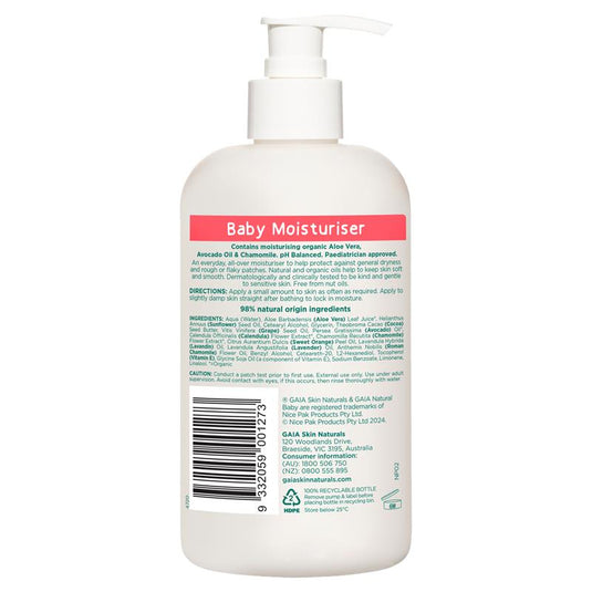 Gaia Natural Baby Moisturiser 500ml