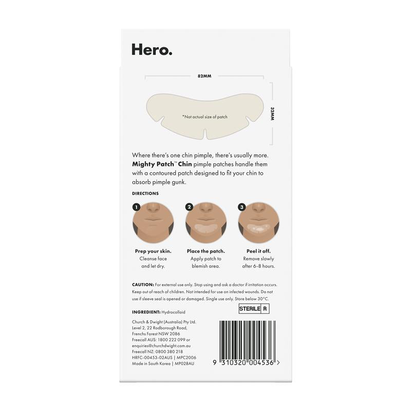 Load image into Gallery viewer, Hero Mighty Patch Chin Contoured Pimple Patches 8 Pack
