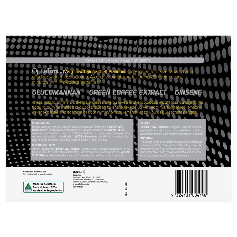 Load image into Gallery viewer, Optislim VLCD Platinum Coffee Shake 21x25g Sachets
