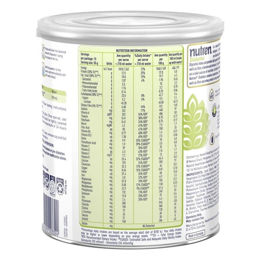 Nutren Diabetes Low GI Formula Vanilla Flavour 825g