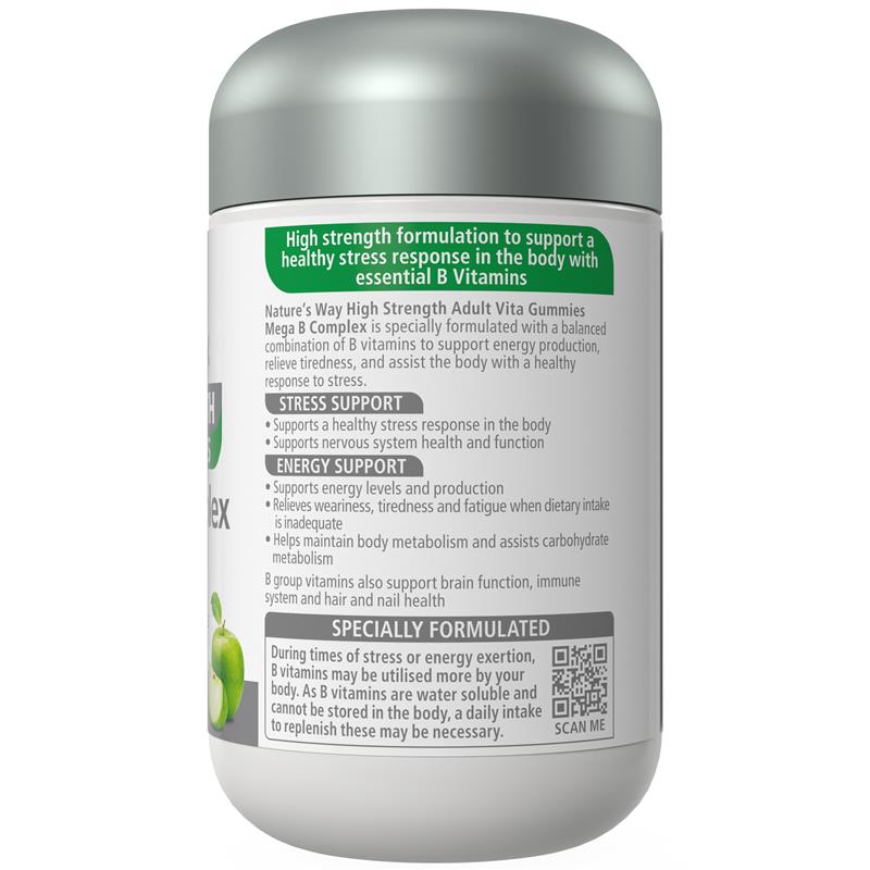 Load image into Gallery viewer, Nature's Way Adult Vita Gummies High Strength Mega B Complex 50 Pastilles
