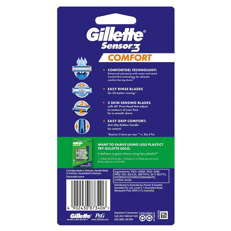 Load image into Gallery viewer, Gillette Sensor 3 Disposables Male 4 Pack
