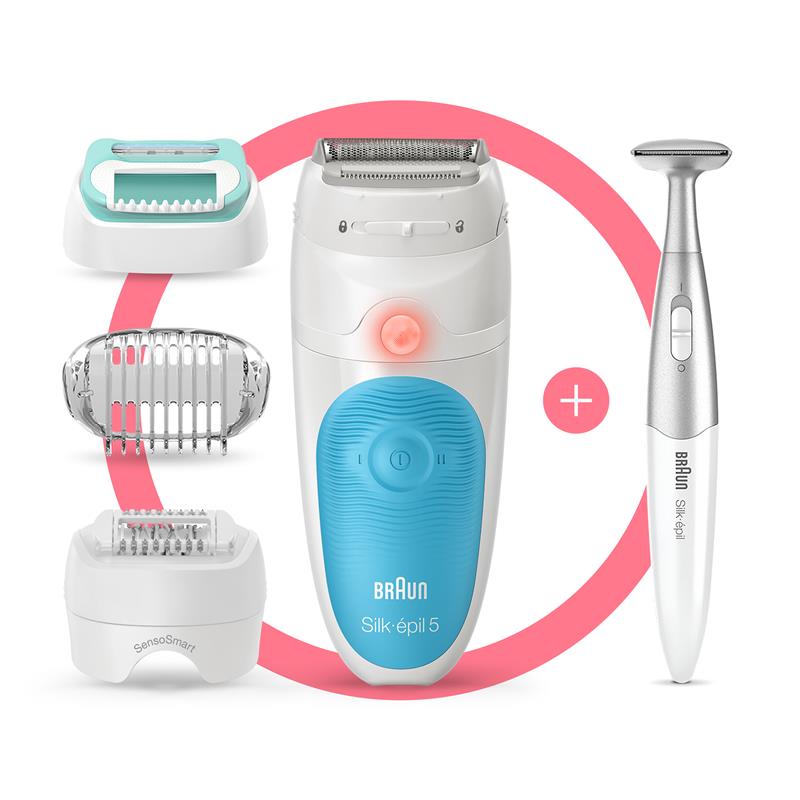 Load image into Gallery viewer, Braun Silk-Epi 5 Wet &amp; Dry Epilator White/Blue SES5-810
