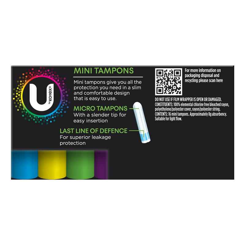 Load image into Gallery viewer, U by Kotex Slim Tampons Mini 16 Pack
