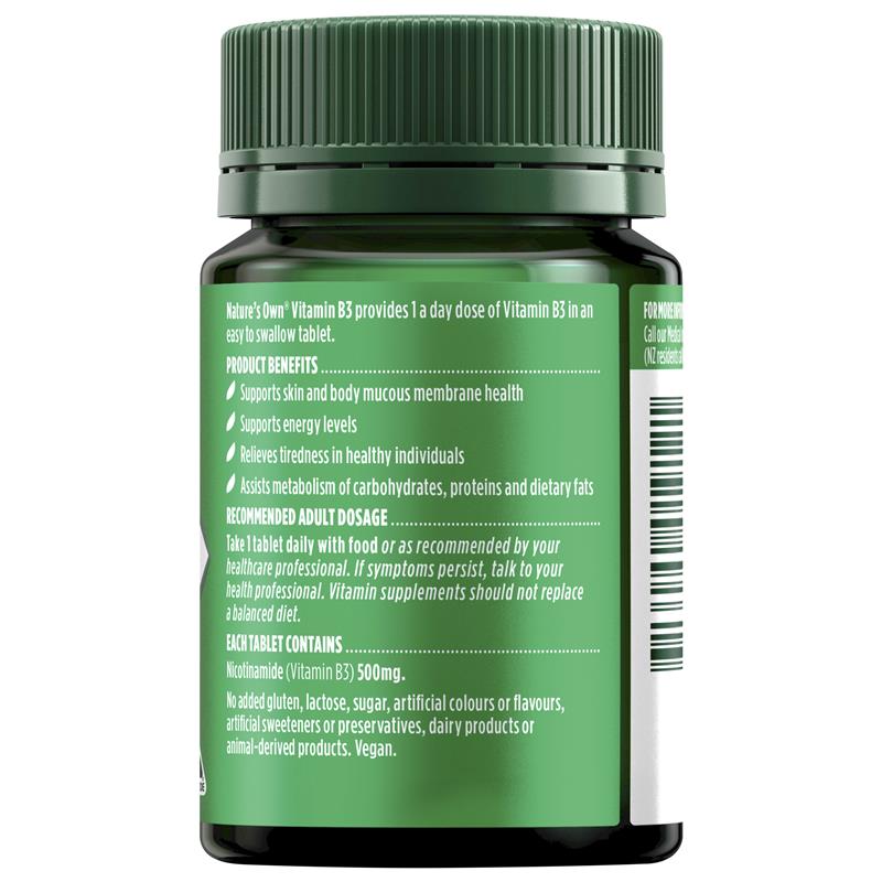 Load image into Gallery viewer, Nature's Own Vitamin B3 500mg 60 Tablets
