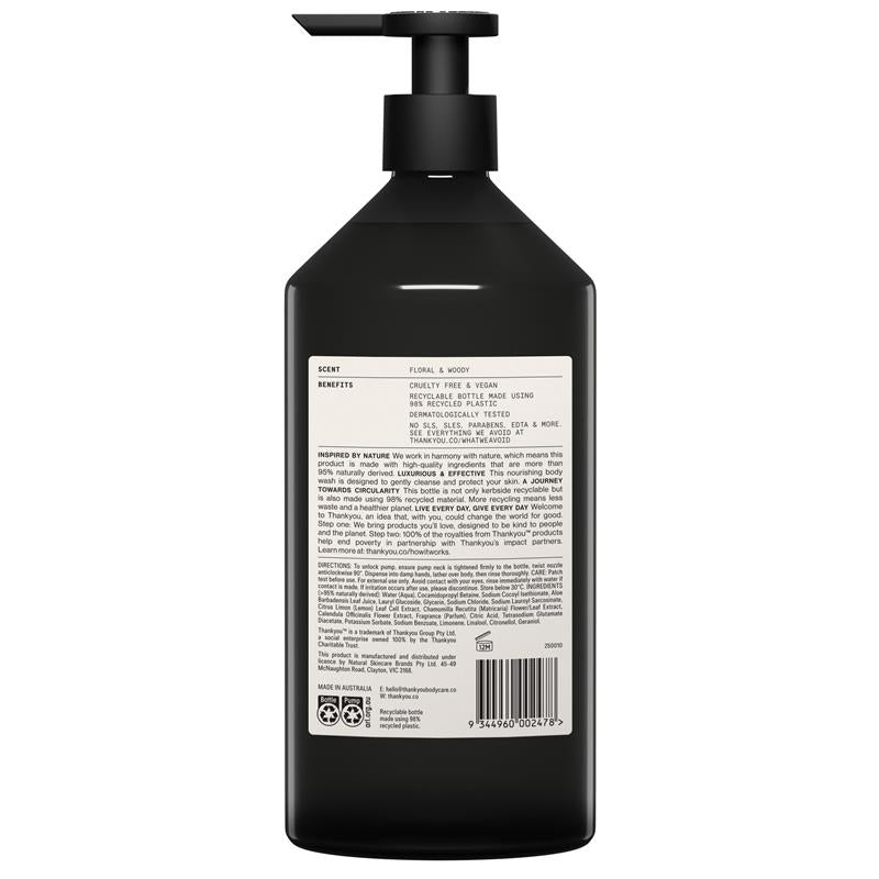 Load image into Gallery viewer, Thankyou Body Wash Botanical Geranium Rose &amp; Wood 1L
