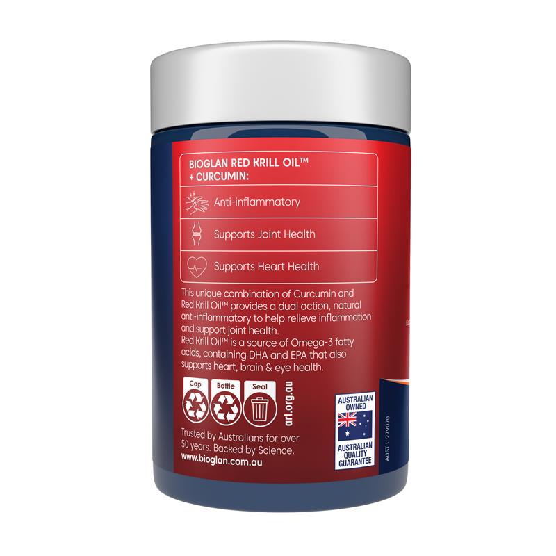 Load image into Gallery viewer, Bioglan Red Krill Plus Curcumin 60 Capsules
