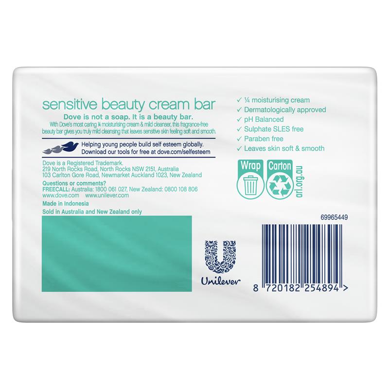 Load image into Gallery viewer, Dove Beauty Bar Sensitive Bar 4 x 90g
