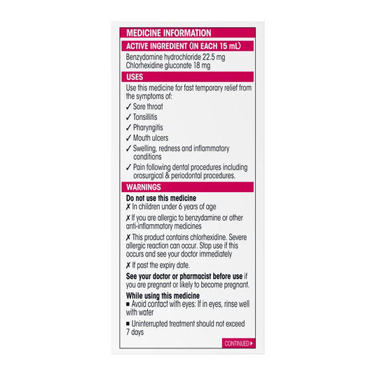Difflam Plus Sore Throat & Mouth Solution Mint 200ml