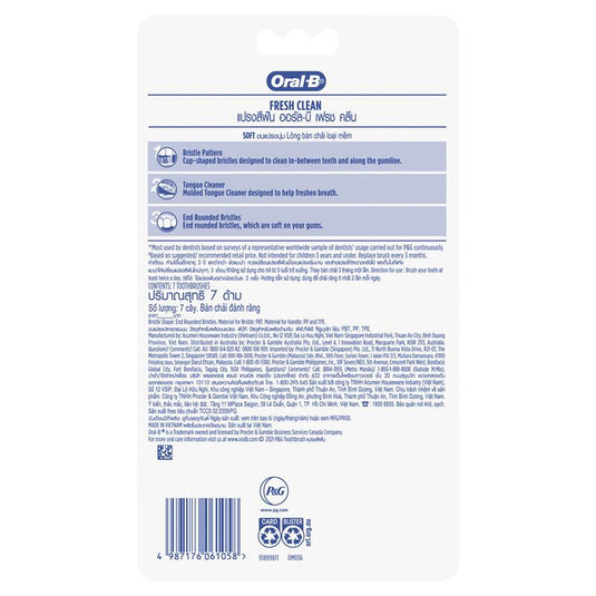 Oral B Toothbrush Fresh Clean Soft 7 Pack