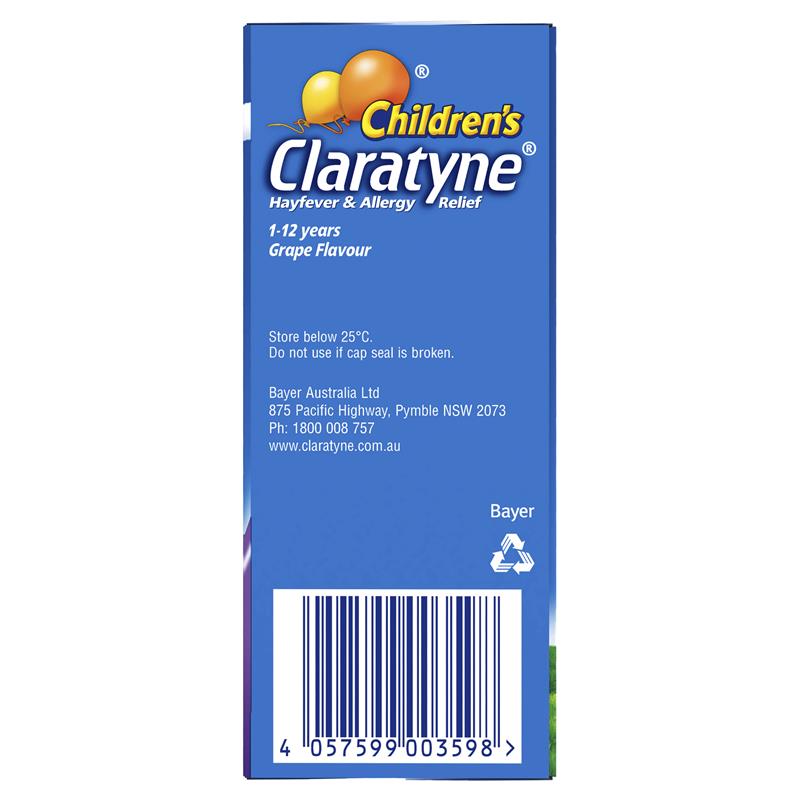 Load image into Gallery viewer, Claratyne Childrens Grape Syrup 60ml

