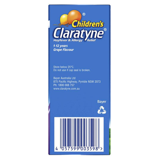 Claratyne Childrens Grape Syrup 60ml