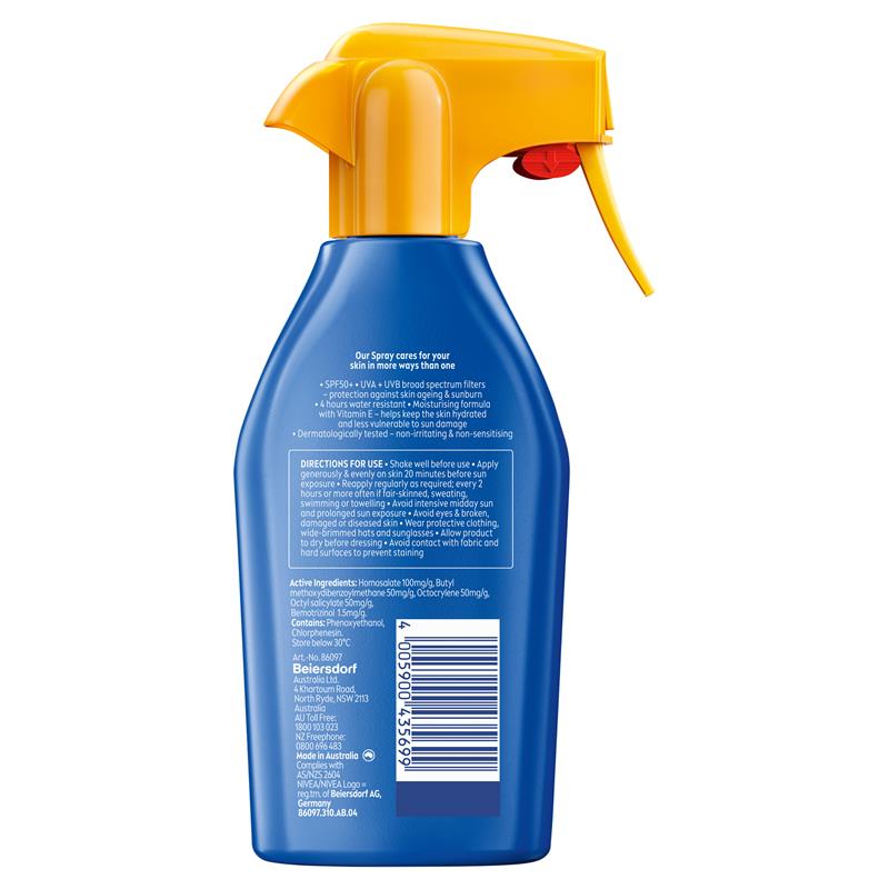Load image into Gallery viewer, NIVEA Sun Protect &amp; Moisture SPF50+ Sunscreen Trigger 300ml
