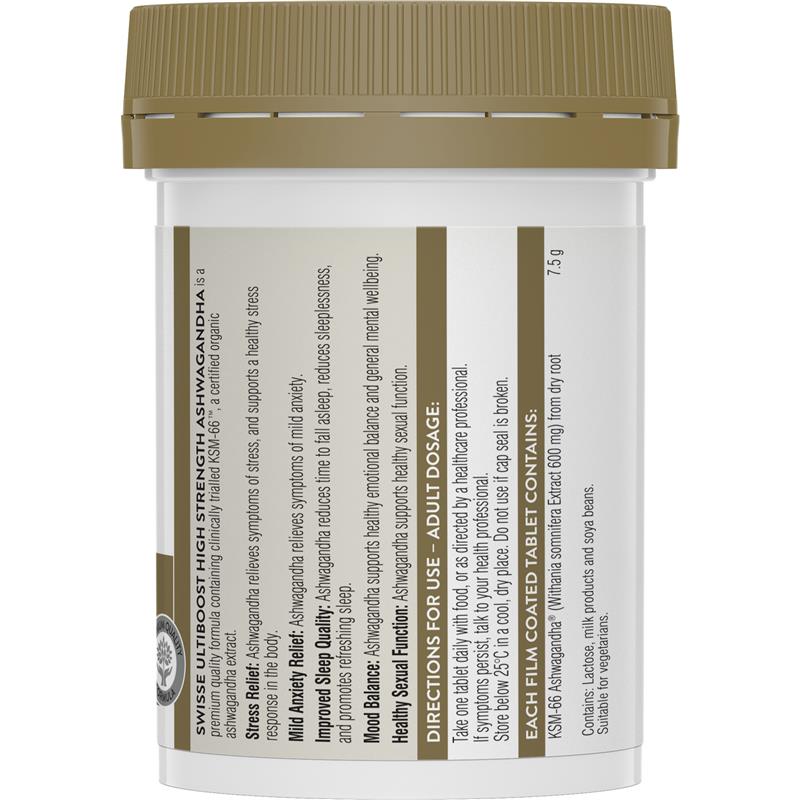 Load image into Gallery viewer, Swisse Ultiboost High Strength Ashwagandha 60 Tablets
