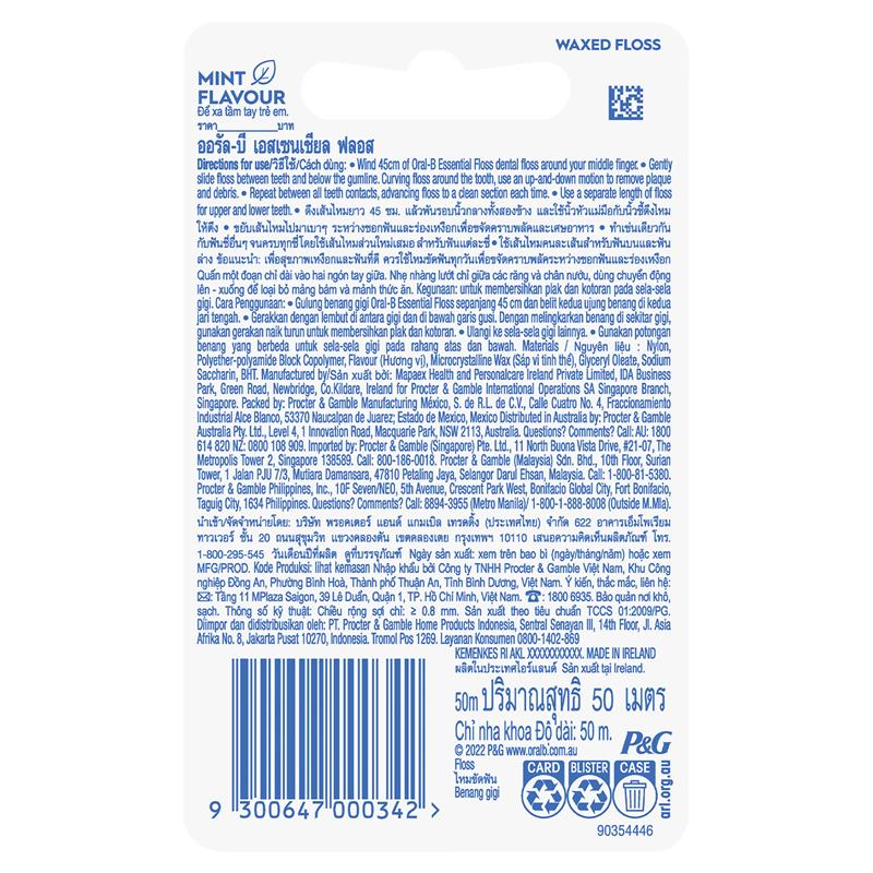 Load image into Gallery viewer, Oral B Floss Waxed Mint 50m
