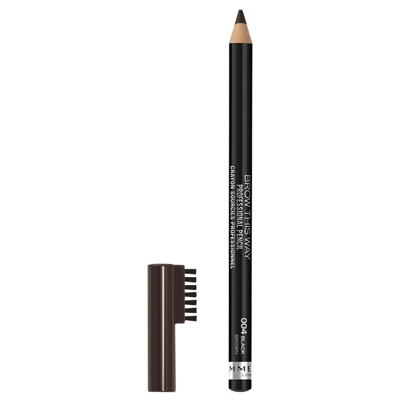 Load image into Gallery viewer, Rimmel Brow This Way Professional Pencil 004 Black Brown
