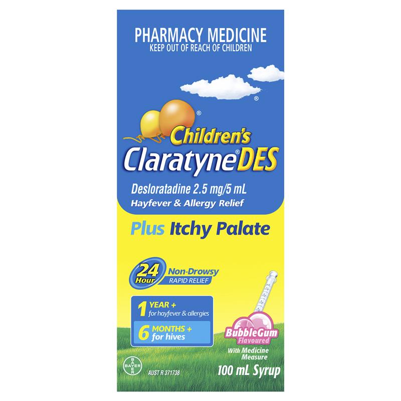 Load image into Gallery viewer, Claratyne Children’s DES Hayfever &amp; Allergy Relief Bubblegum 100ml
