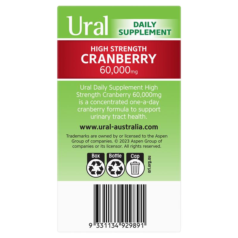Load image into Gallery viewer, Ural High Strength Cranberry 60000mg 90 Capsules
