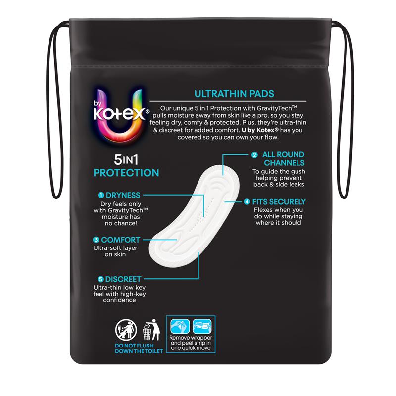 Load image into Gallery viewer, U By Kotex Ultrathins Pads Regular 14 Pack
